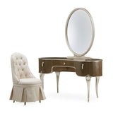 Villa Cherie Hazelnut Vanity Set With Mirror & Chair from Michael Amini - Luna Furniture