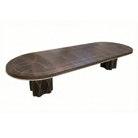 Villa Cherie Hazelnut Double Pedestal Dining Table from Michael Amini - Luna Furniture