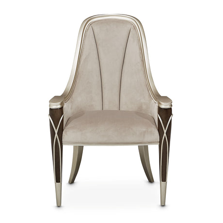 Villa Cherie Hazelnut Dining Arm Chair from Michael Amini - Luna Furniture