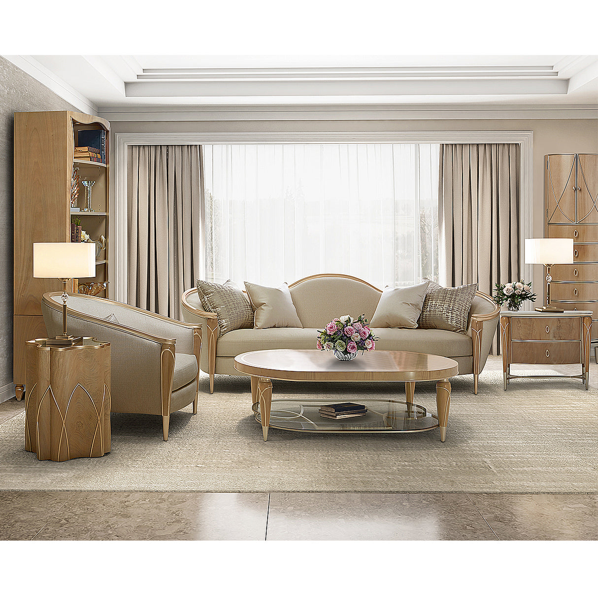 Villa Cherie Caramel Nightstand from Michael Amini - Luna Furniture