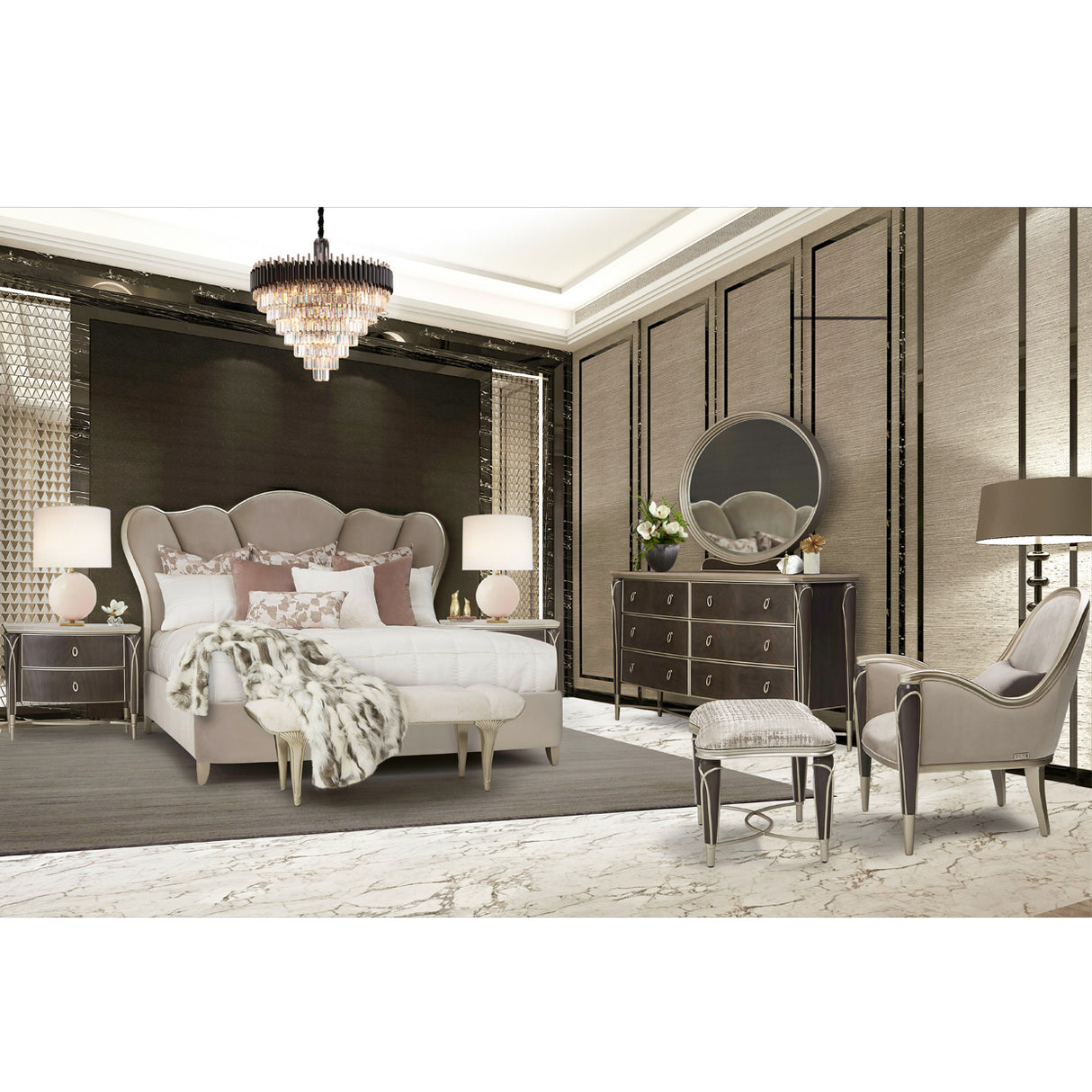 Villa Cherie Hazelnut Nightstand from Michael Amini - Luna Furniture