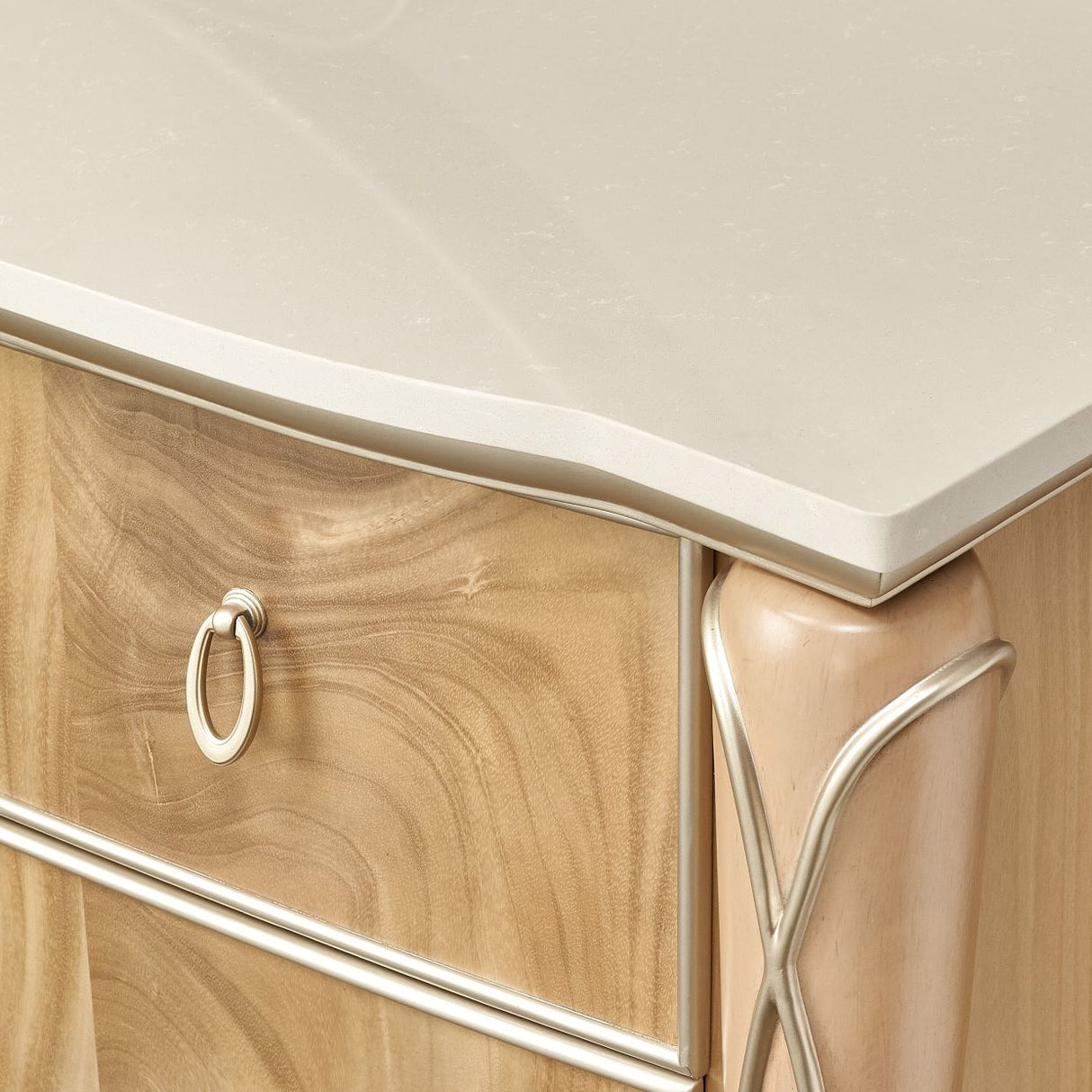 Villa Cherie Caramel Dresser With Mirror from Michael Amini - Luna Furniture