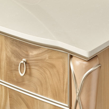 Villa Cherie Caramel Dresser With Mirror from Michael Amini - Luna Furniture