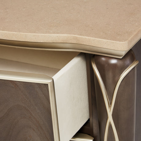 Villa Cherie Hazelnut Dresser With Mirror from Michael Amini - Luna Furniture