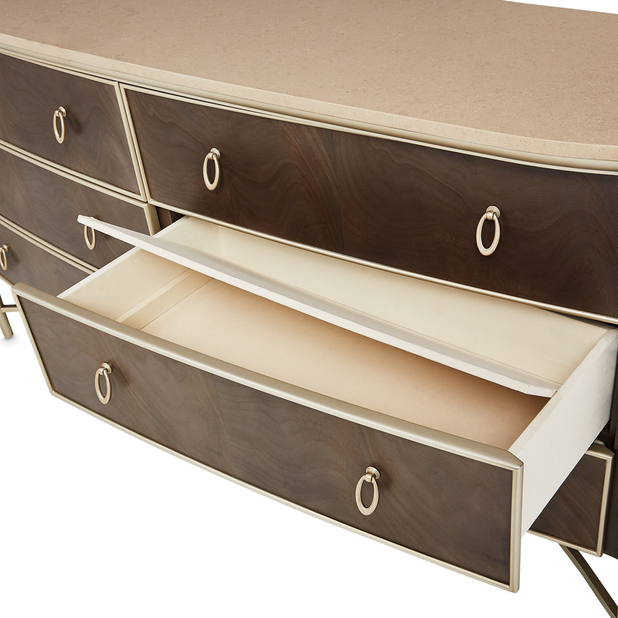 Villa Cherie Hazelnut Dresser With Mirror from Michael Amini - Luna Furniture