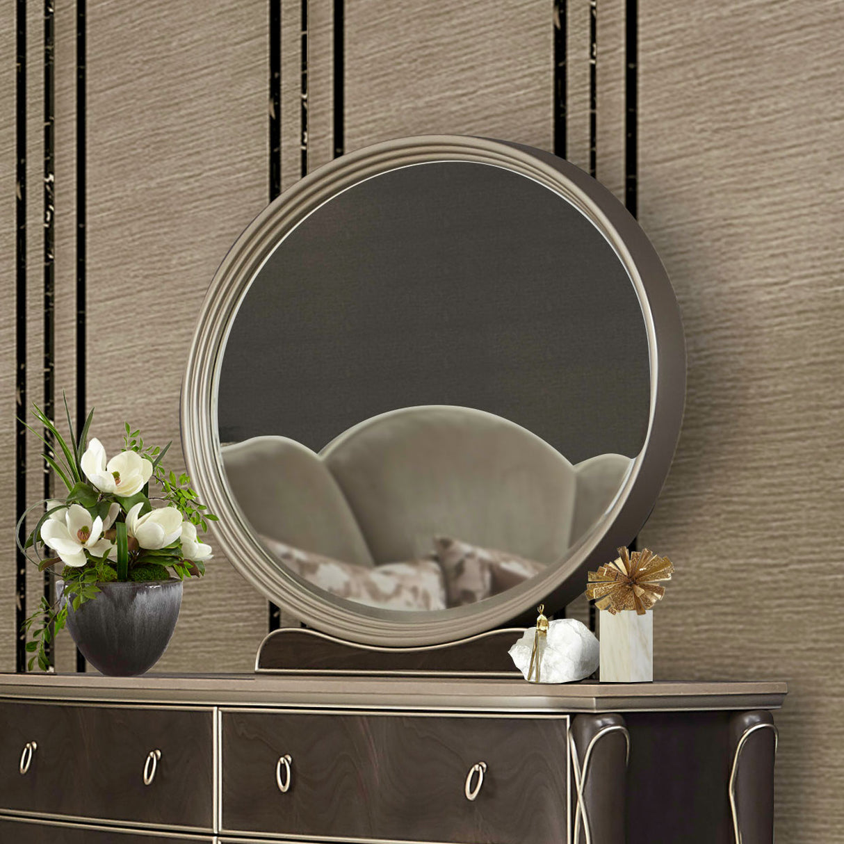 Villa Cherie Hazelnut Dresser Mirror from Michael Amini - Luna Furniture
