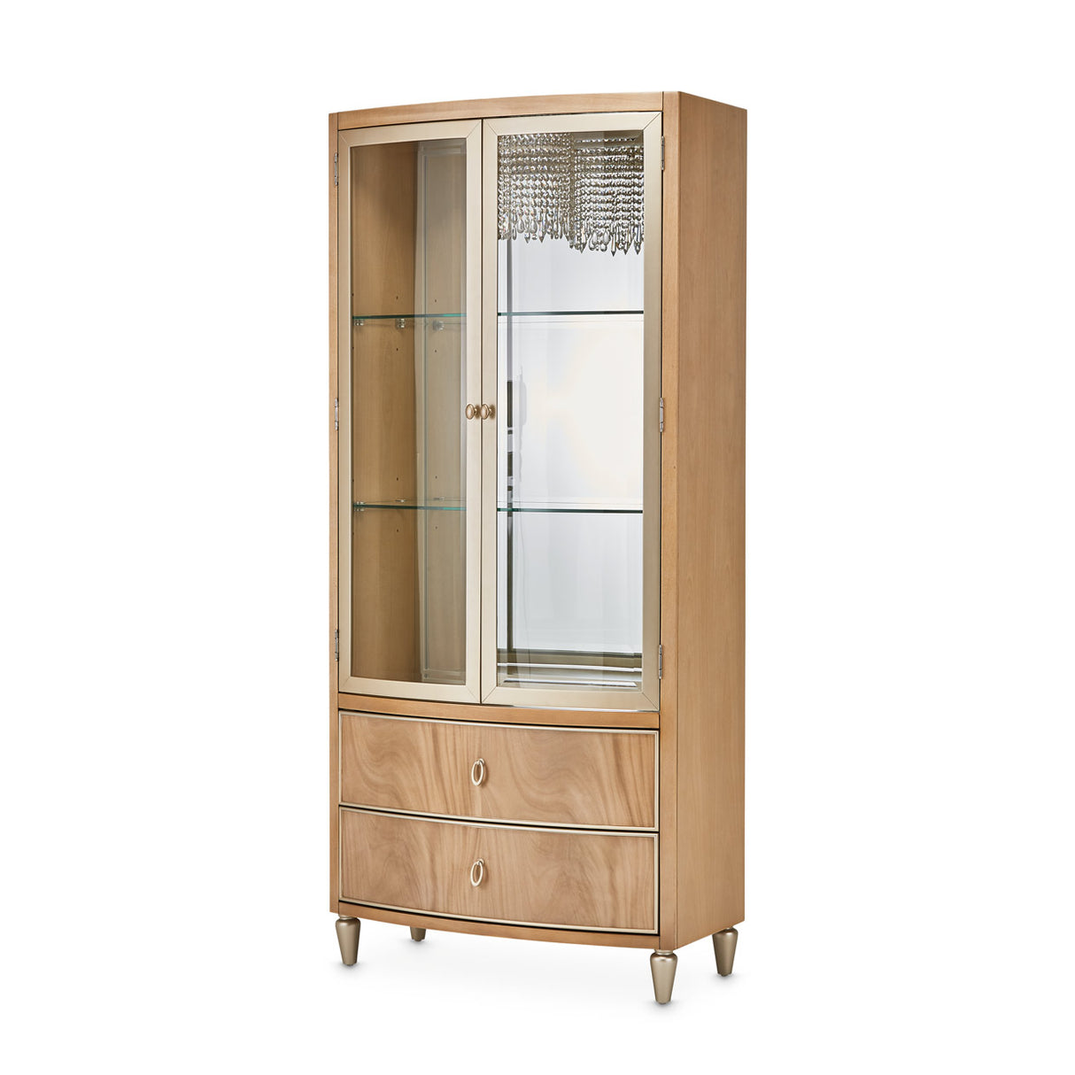 Villa Cherie Caramel Display Cabinet from Michael Amini - Luna Furniture