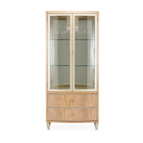 Villa Cherie Caramel Display Cabinet from Michael Amini - Luna Furniture