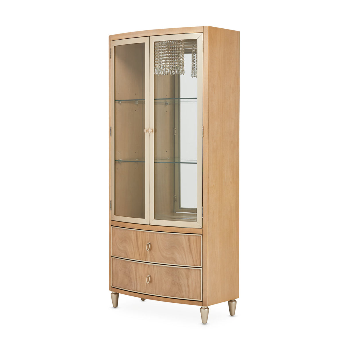 Villa Cherie Caramel Display Cabinet from Michael Amini - Luna Furniture