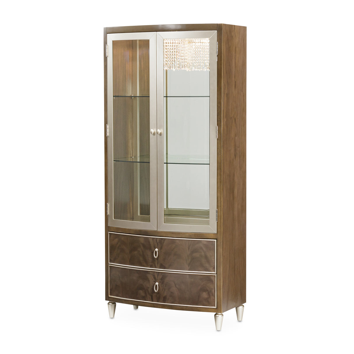 Villa Cherie Hazelnut Display Cabinet from Michael Amini - Luna Furniture
