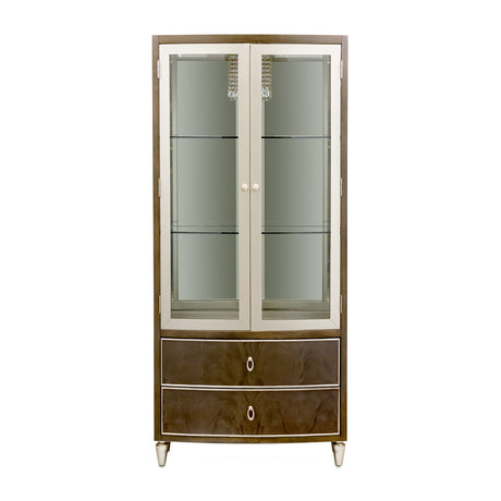 Villa Cherie Hazelnut Display Cabinet from Michael Amini - Luna Furniture