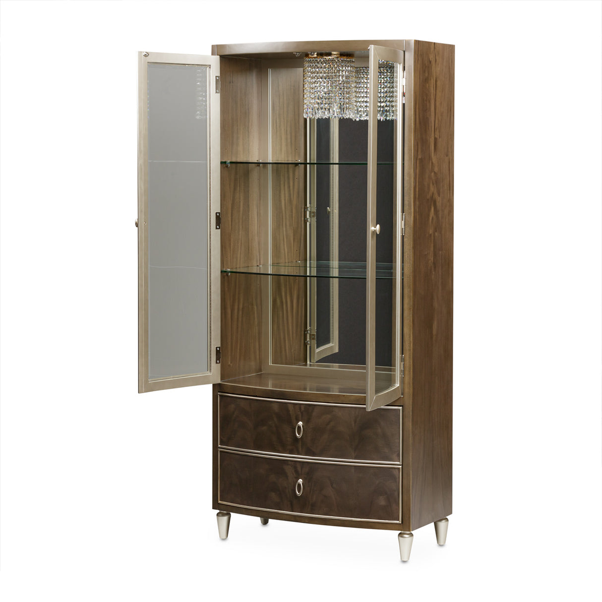 Villa Cherie Hazelnut Display Cabinet from Michael Amini - Luna Furniture