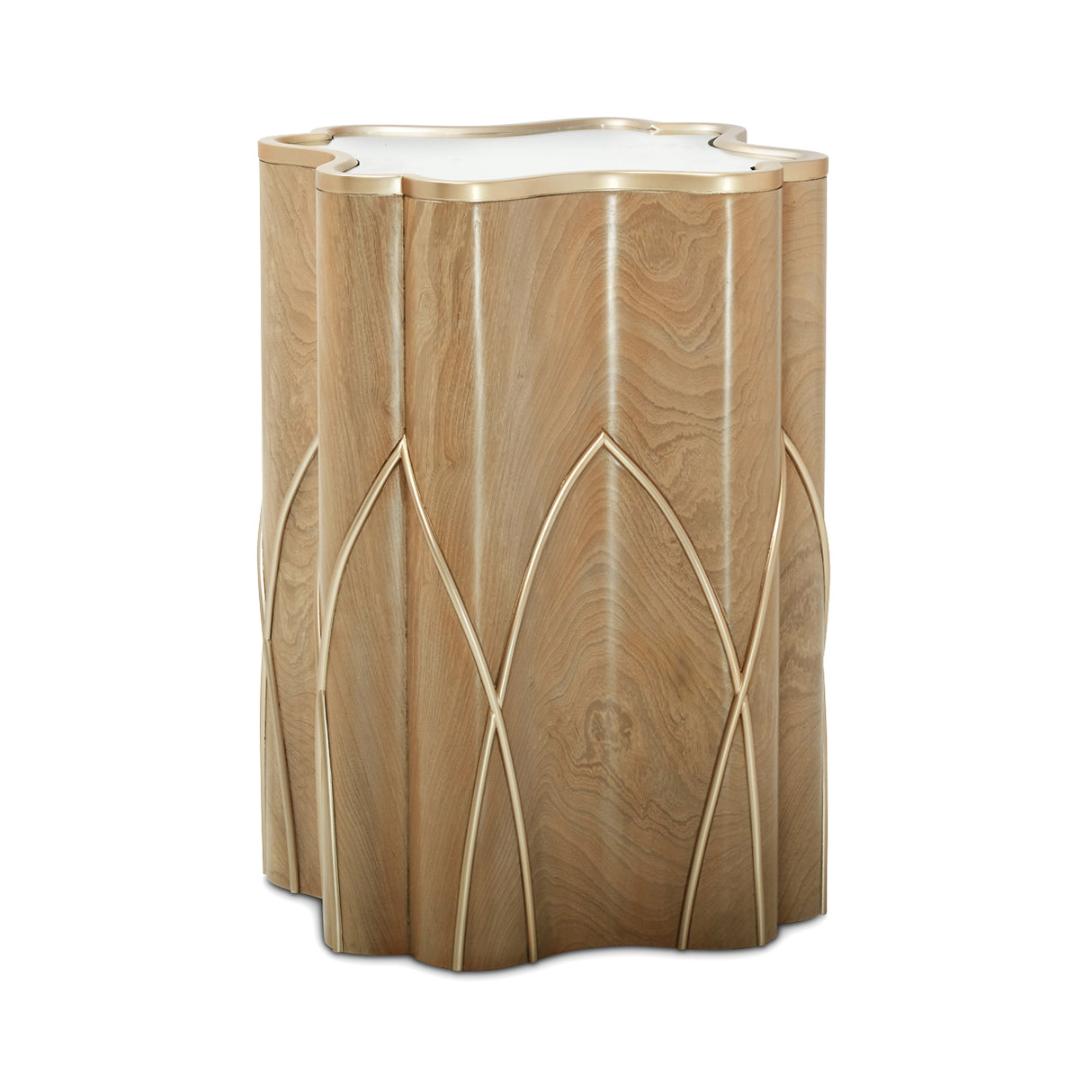Villa Cherie Caramel Chairside Table from Michael Amini - Luna Furniture