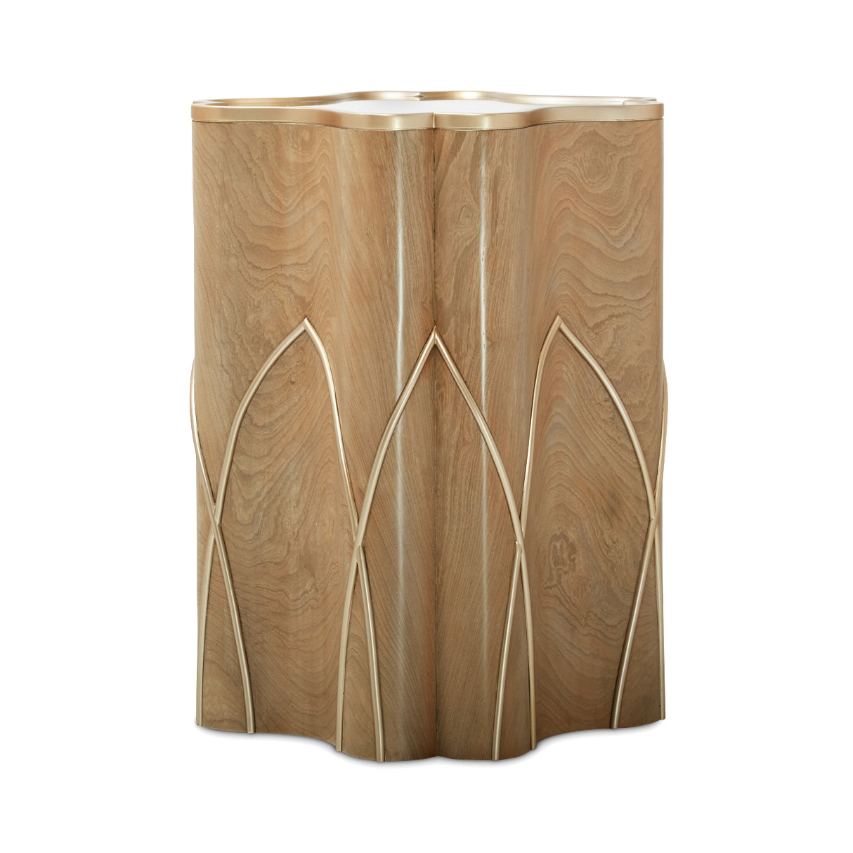 Villa Cherie Caramel Chairside Table from Michael Amini - Luna Furniture
