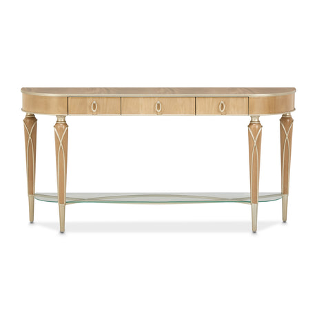 Villa Cherie Caramel Console Table from Michael Amini - Luna Furniture
