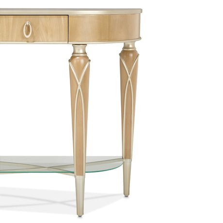 Villa Cherie Caramel Console Table from Michael Amini - Luna Furniture