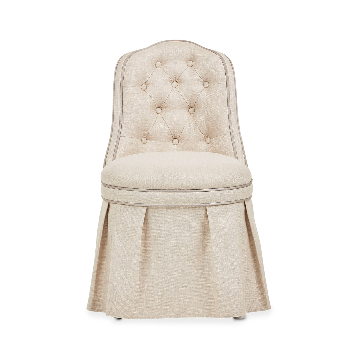Villa Cherie Hazelnut Tufted Vanity Chair from Michael Amini - Luna Furniture