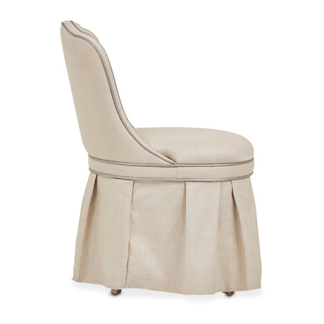 Villa Cherie Hazelnut Tufted Vanity Chair from Michael Amini - Luna Furniture