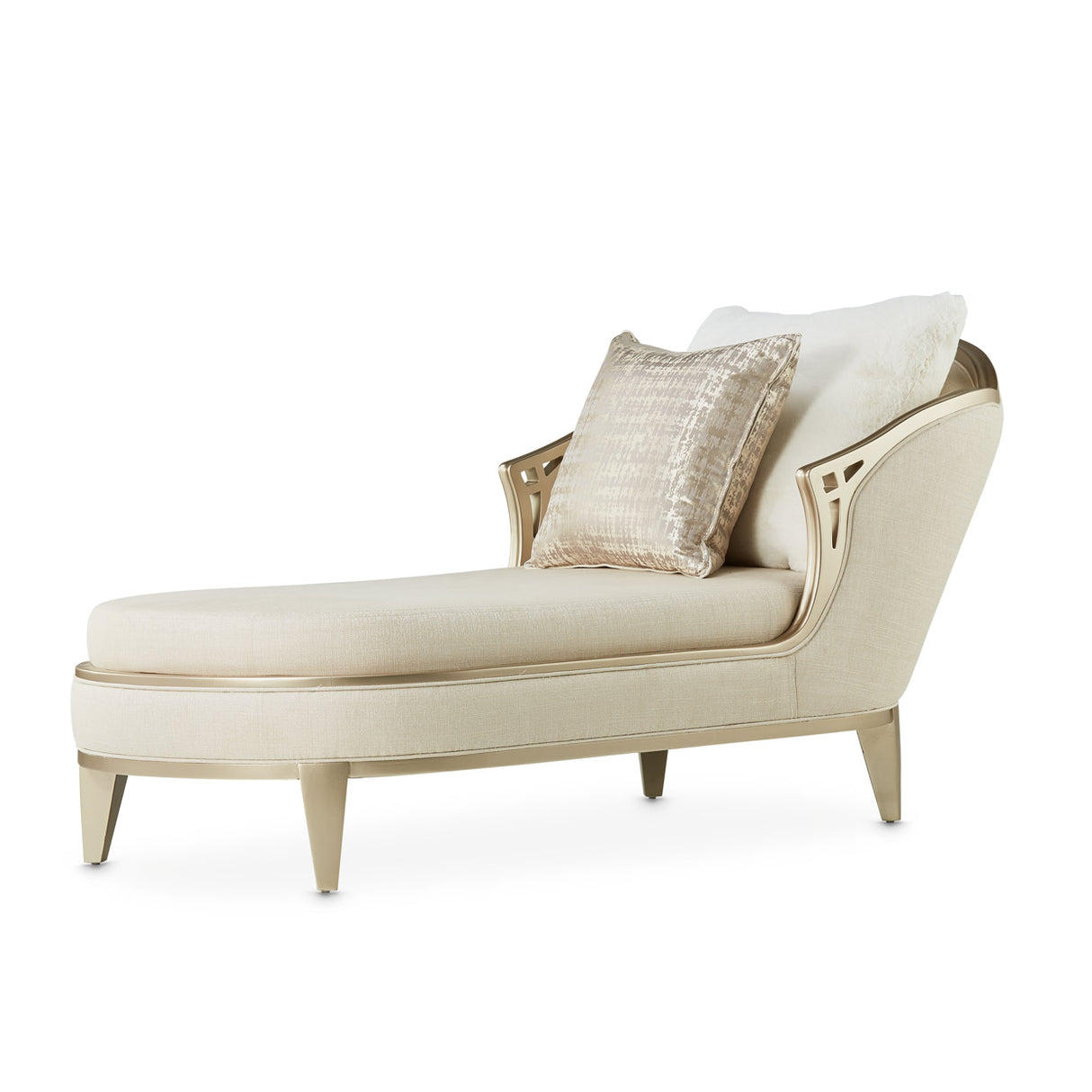 Villa Cherie Caramel Chaise from Michael Amini - Luna Furniture