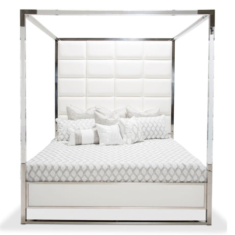 State St. Cal King Metal Canopy Bed (4 Pc) from Michael Amini - Luna Furniture