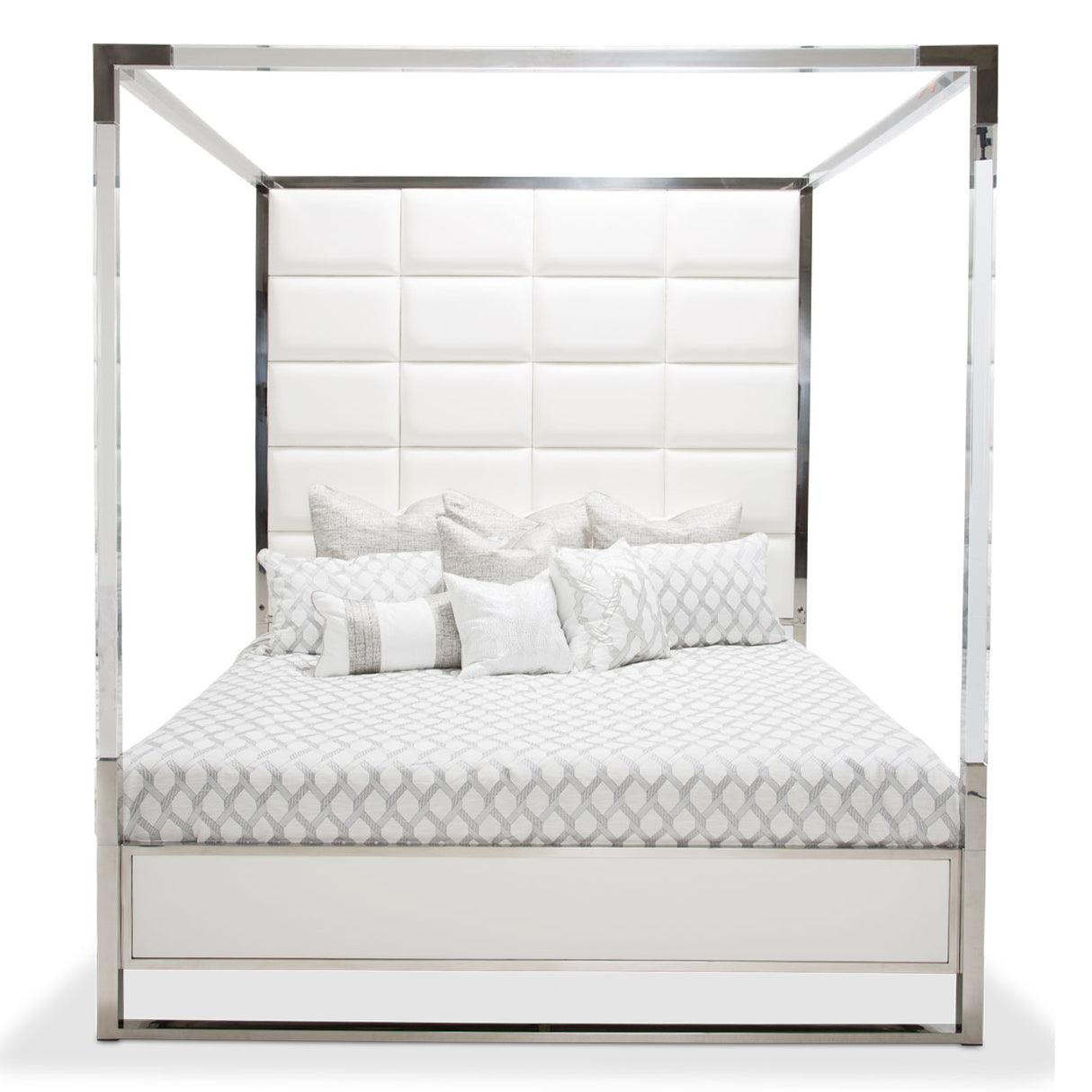 State St. Eastern King Metal Canopy Bed (4 Pc) from Michael Amini - Luna Furniture