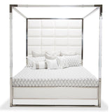 State St. Eastern King Metal Canopy Bed (4 Pc) from Michael Amini - Luna Furniture