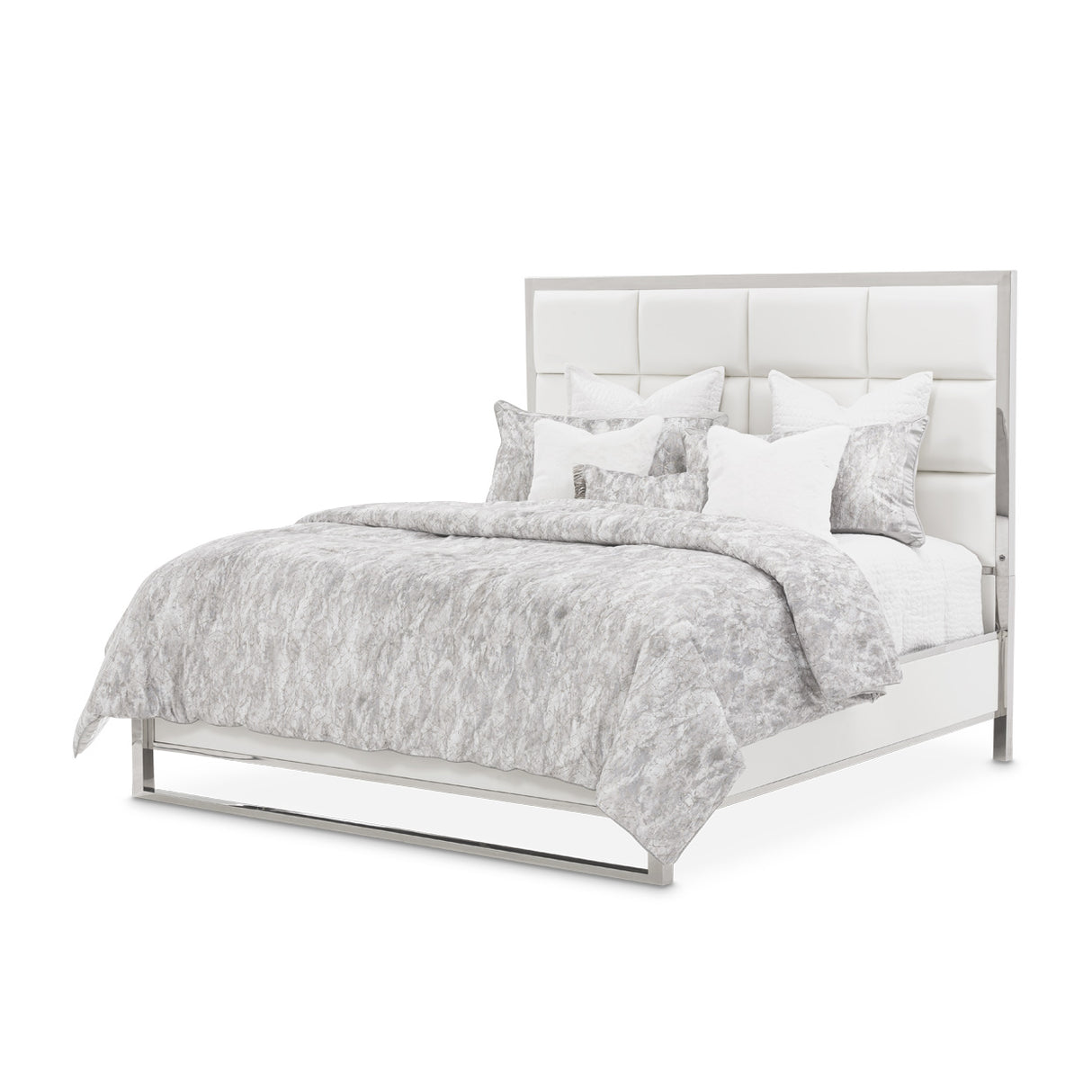State St. Eastern King Short Metal Panel Bed (3 Pc) from Michael Amini - Luna Furniture