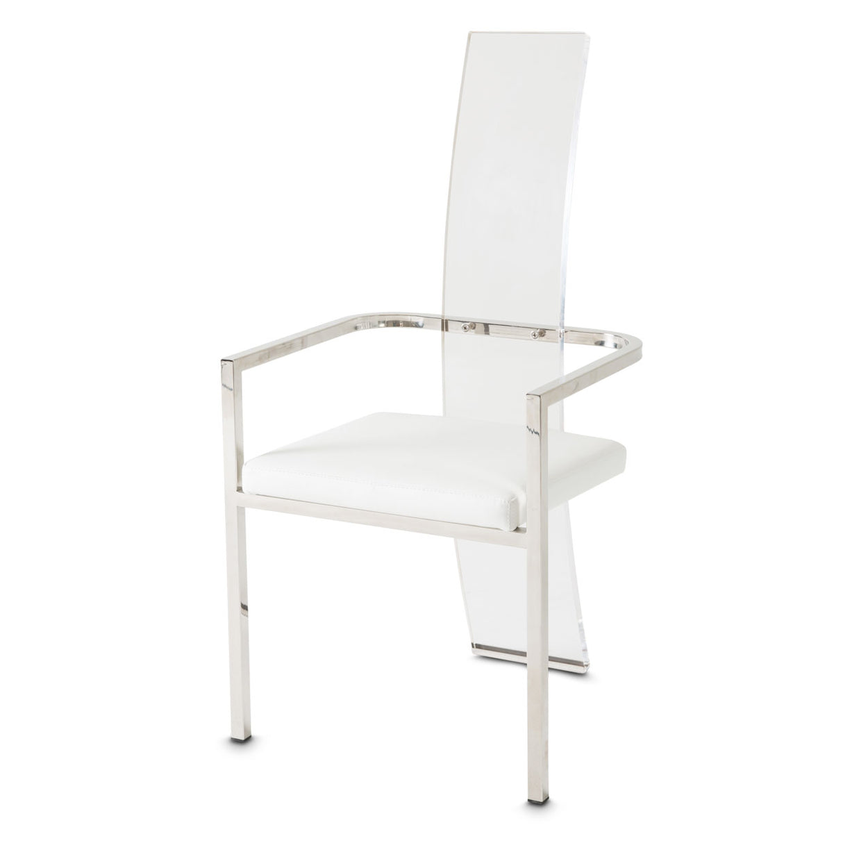 State St. Arm Chair (acrylic Back) from Michael Amini - Luna Furniture