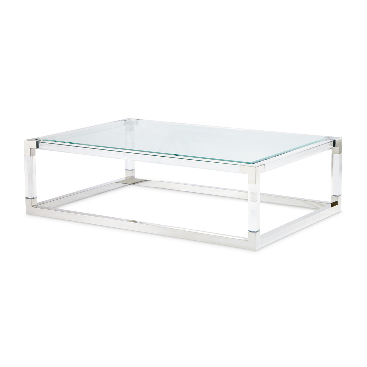 State St. Rectangular Cocktail Table with Acrylic Legs