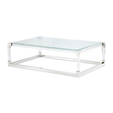 State St. Rectangular Cocktail Table with Acrylic Legs from Michael Amini - Luna Furniture