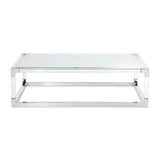 State St. Rectangular Cocktail Table with Acrylic Legs