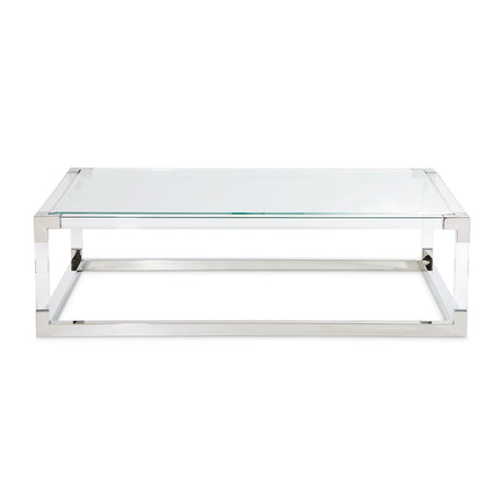 State St. Rectangular Cocktail Table with Acrylic Legs from Michael Amini - Luna Furniture