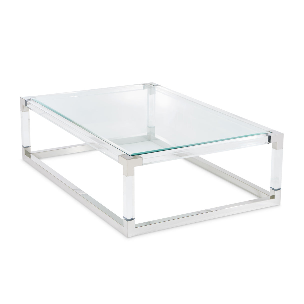 State St. Rectangular Cocktail Table with Acrylic Legs