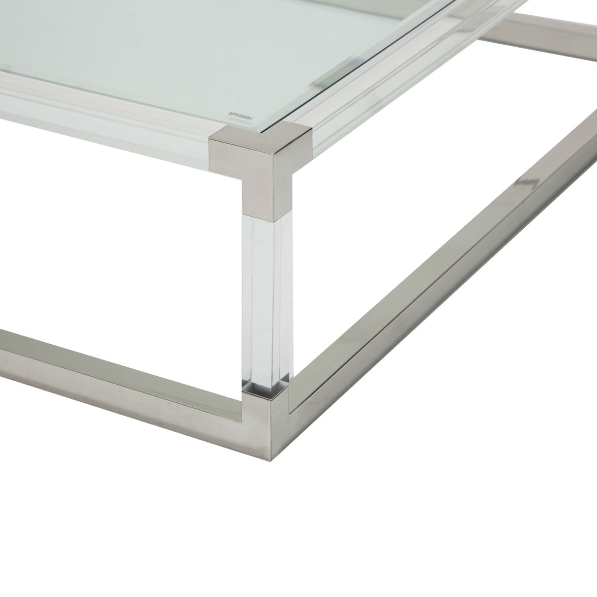 State St. Square Cocktail Table with Acrylic Legs