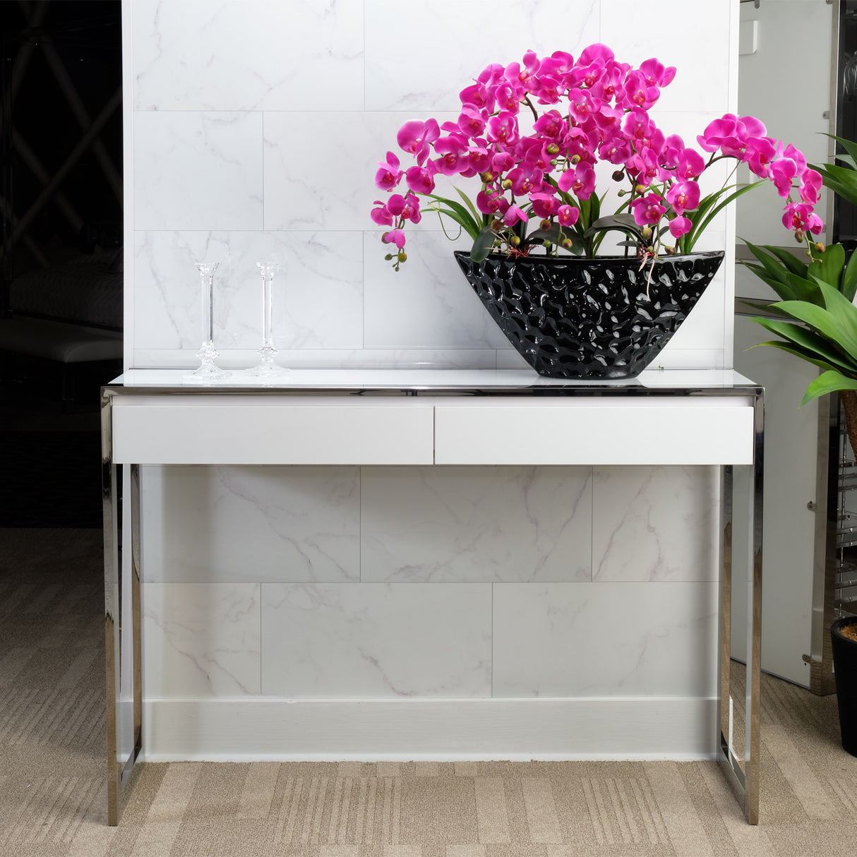 State St. 2-drawer Console Table from Michael Amini - Luna Furniture