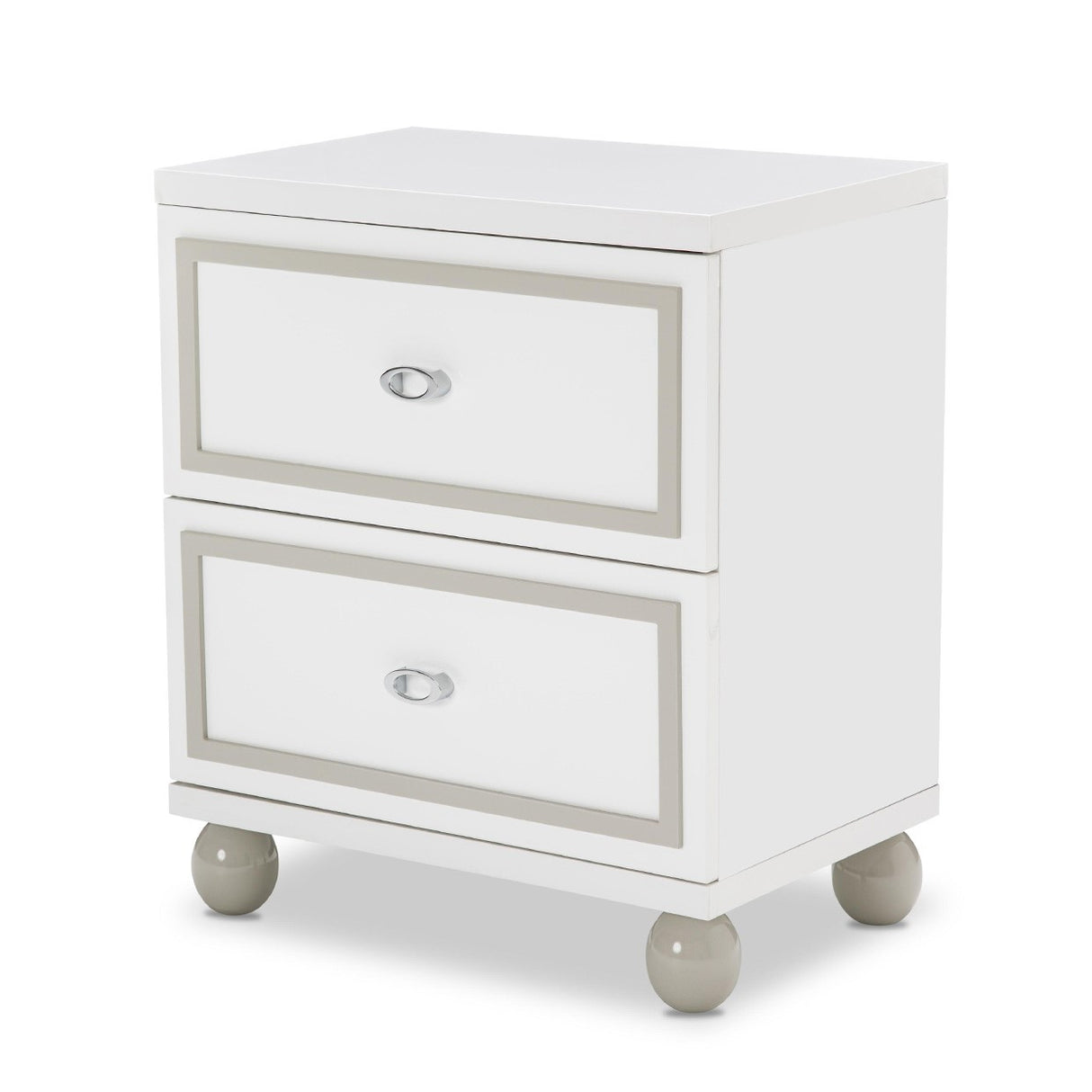 Sky Tower Cloud White Nightstand from Michael Amini - Luna Furniture