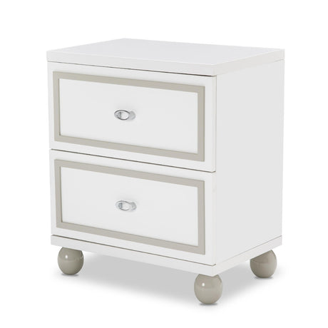 Sky Tower Cloud White Nightstand from Michael Amini - Luna Furniture