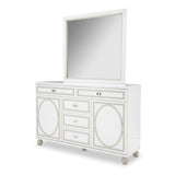 Sky Tower Cloud White Dresser With Mirror from Michael Amini - Luna Furniture