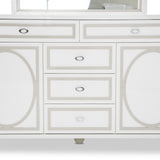 Sky Tower Cloud White Dresser With Mirror from Michael Amini - Luna Furniture