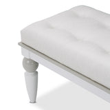 Sky Tower Cloud White Bedside Bench from Michael Amini - Luna Furniture