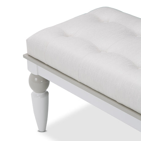 Sky Tower Cloud White Bedside Bench from Michael Amini - Luna Furniture