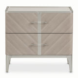 Lanterna Silver Mist Nightstand from Michael Amini - Luna Furniture