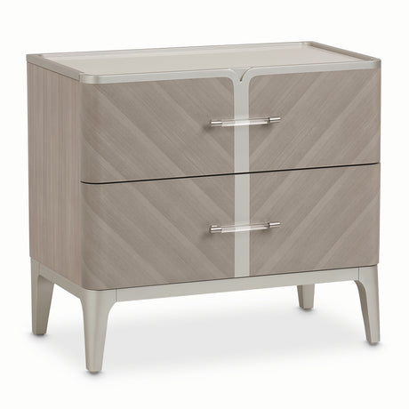 Lanterna Silver Mist Nightstand from Michael Amini - Luna Furniture
