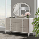 Lanterna Silver Mist Dresser With Mirror from Michael Amini - Luna Furniture