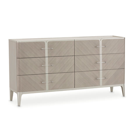 Lanterna Silver Mist Dresser from Michael Amini - Luna Furniture