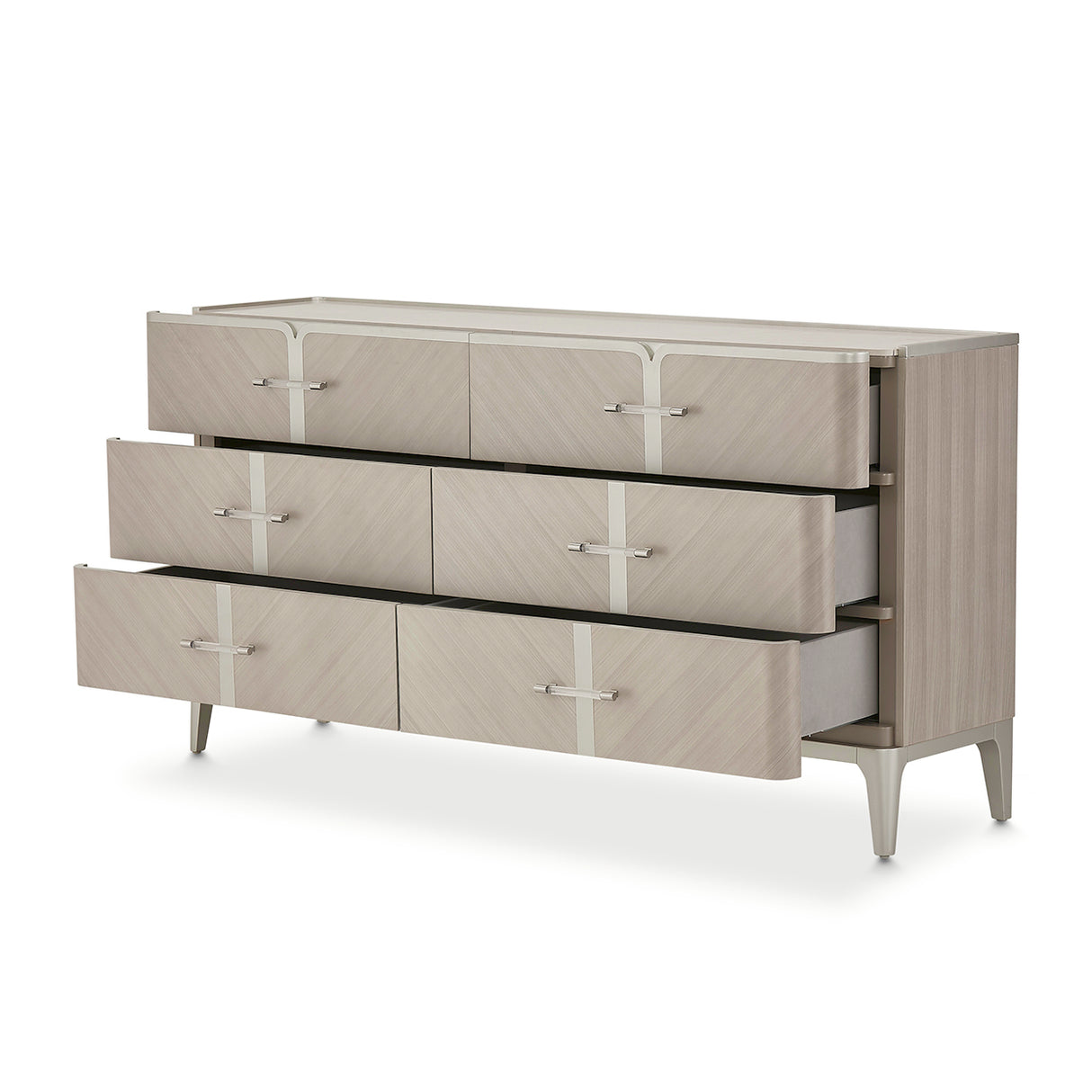 Lanterna Silver Mist Dresser from Michael Amini - Luna Furniture