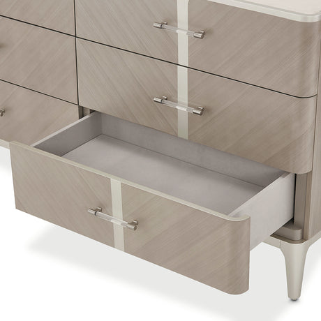 Lanterna Silver Mist Dresser from Michael Amini - Luna Furniture