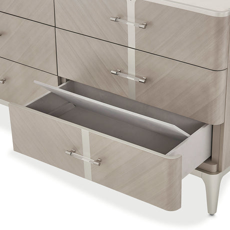 Lanterna Silver Mist Dresser from Michael Amini - Luna Furniture