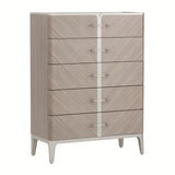 Lanterna Silver Mist Highboy Vertical Chest from Michael Amini - Luna Furniture