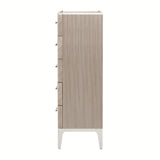 Lanterna Silver Mist Highboy Vertical Chest from Michael Amini - Luna Furniture